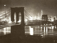 Brooklyn bridge at night