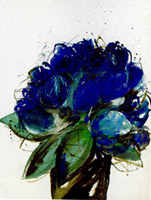 Blauer blumenstrauss