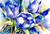 Blue tulips