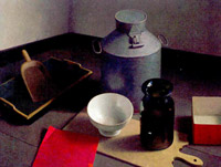 Still life with white bowl